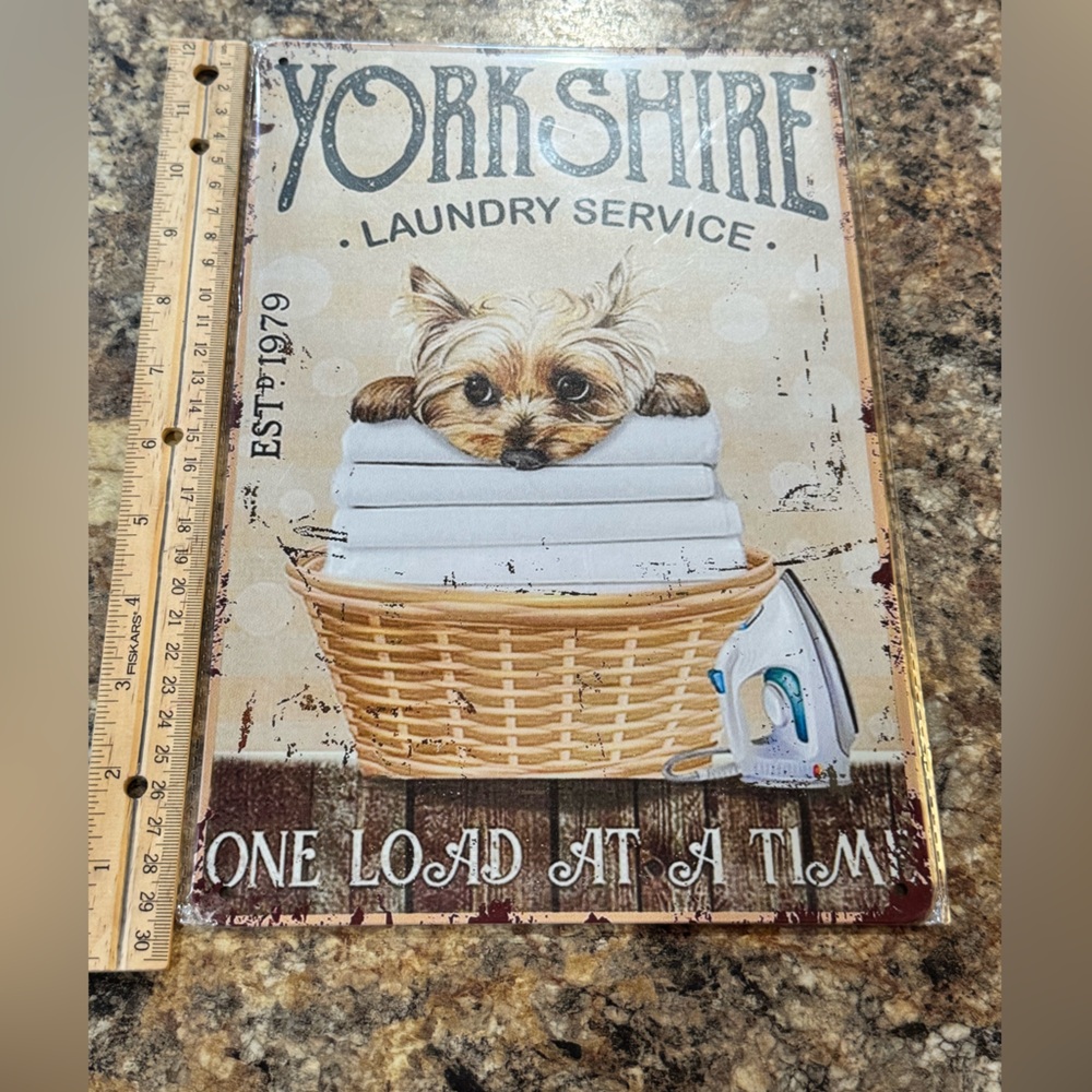 Yorkshire Laundry Service Wall Art - Brown and White